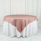 72 Inch x 72 Inch Dusty Rose Square Accordion Crinkle Taffeta Table Overlay