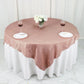 72 Inch x 72 Inch Dusty Rose Square Accordion Crinkle Taffeta Table Overlay