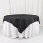 Black Square Taffeta Accordion Crinkle Table Overlay 72 Inch x 72 Inch 