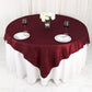 Crinkle Taffeta Accordion Burgundy Square Table Overlay 72 Inch x 72 Inch 