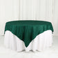 Accordion Crinkle Taffeta Square Hunter Emerald Green Table Overlay 72 Inch x 72 Inch 