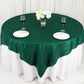 Crinkle Taffeta Accordion Hunter Emerald Green Square Table Overlay 72 Inch x 72 Inch 
