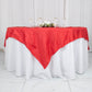 72inch x 72inch Red Accordion Crinkle Taffeta Table Overlay, Square Tablecloth Topper