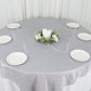 72 Inch x 72 Inch Square Silver Accordion Crinkle Taffeta Material Table Overlay 