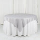 Accordion Crinkle Taffeta Square Silver Table Overlay 72 Inch x 72 Inch 