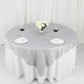 Crinkle Taffeta Accordion Silver Square Table Overlay 72 Inch x 72 Inch 