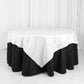 Accordion Crinkle Taffeta Square White Table Overlay 72 Inch x 72 Inch 