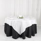 72"x72" White Accordion Crinkle Taffeta Table Overlay, Square Tablecloth Topper
