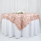 72x72inch Dusty Rose 3D Leaf Petal Taffeta Fabric Table Overlay