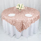 72x72inch Dusty Rose 3D Leaf Petal Taffeta Fabric Table Overlay