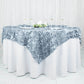 72inch x 72inch Dusty Blue 3D Leaf Petal Taffeta Fabric Table Overlay