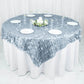 72inch x 72inch Dusty Blue 3D Leaf Petal Taffeta Fabric Table Overlay