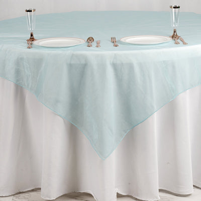 Transform Your Table with the Light Blue Organza Overlay