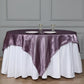 72"x72" Violet Amethyst Satin Square Tablecloth Overlay