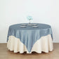 72" x 72" Dusty Blue Square Satin Tablecloth Overlay