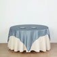 Satin Tablecloth Overlay 72 Inch x 72 Inch in Dusty Blue Square Color