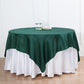 72" x 72" Hunter Emerald Green Satin Square Tablecloth Overlay