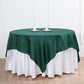 Hunter Emerald Green Square Satin Table Overlay 72 Inch x 72 Inch