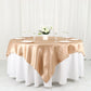 72" x 72" Nude Satin Square Table Overlay