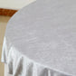 Silver velvet table overlay for square tables, 72"x72".
