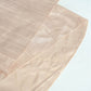 90 Inch Table Overlay In Beige Accordion Crinkle Taffeta