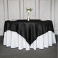 90"x90" Black Accordion Crinkle Taffeta Square Table Overlay