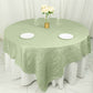 90inch x 90inch Sage Green Accordion Crinkle Taffeta Square Table Overlay