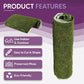Green natural preserved moss table runner with fishnet grid.