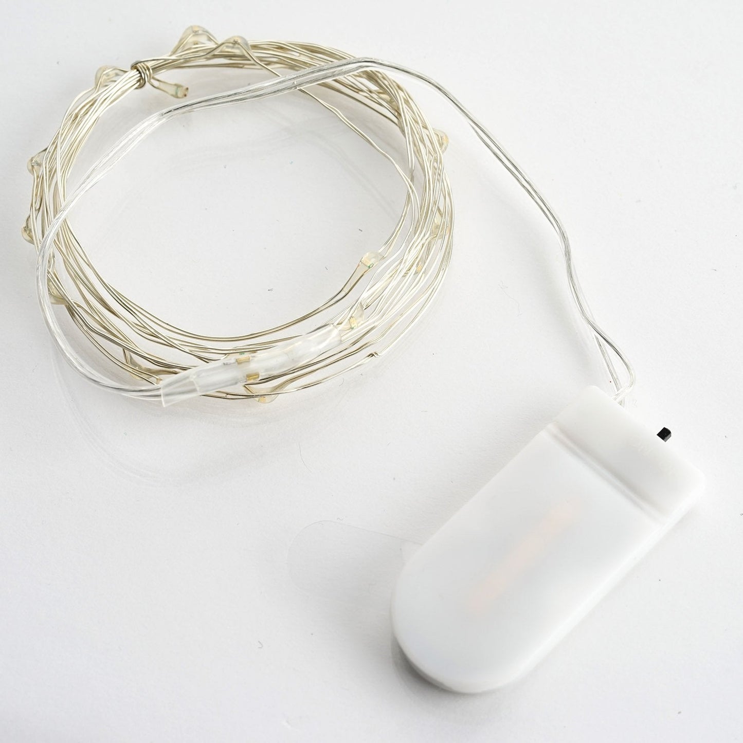 Clear starry bright 20 LED string lights, battery operated micro fairy lights.