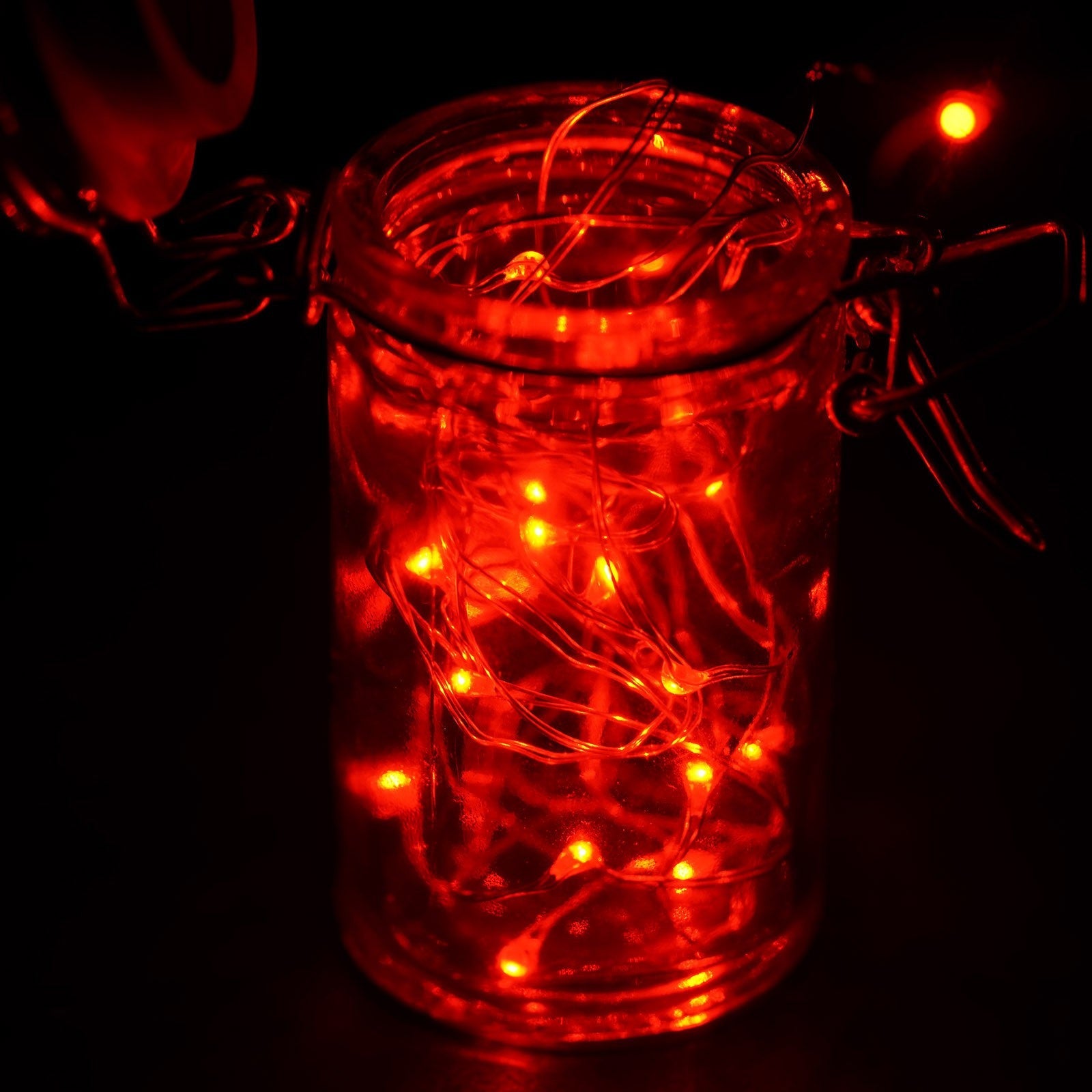 90inch Red Starry Bright 20 LED String Lights, Battery Operated Micro Fairy Lights