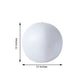 White inflatable garden glow ball, 12 inches, remote-controlled with RGB colors.