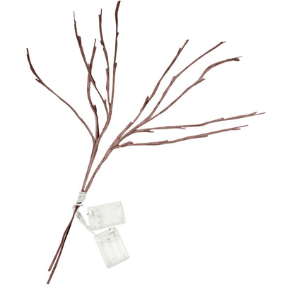 Warm white LED brown twig lights with 60 bright bulbs.