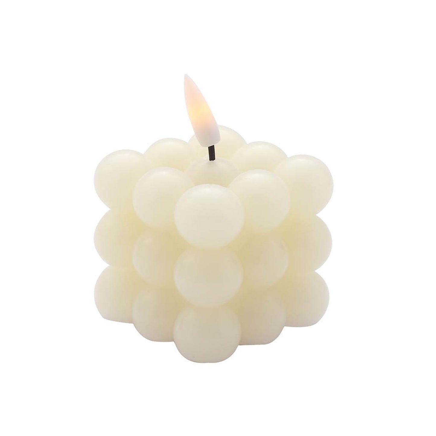 Ivory Wax LED Candles 2 Inch Size Warm White 2 Pack#whtbkgd