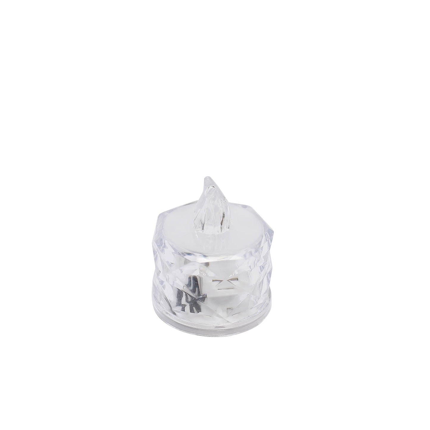 12 Pack | 2inch Warm White Diamond Battery-Operated LED Tealight Candles