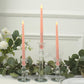 3 Pack 11" Blush LED Taper Candles, Flameless Warm Flickering Candles