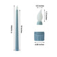3 Pack | 11inch Dusty Blue Warm Flickering Flameless LED Taper Candles