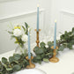 3 Pack | 11inch Dusty Blue Warm Flickering Flameless LED Taper Candles
