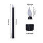 11 Inch Battery Operated LED Taper Candles in Black Flameless and Reusable Set Of 3 