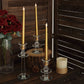 3 Pack 11" Gold LED Taper Candles, Flameless Warm Flickering Candles