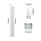 11 Inch Silver Led Taper Candles And Battery Operated