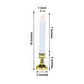 6 Set White Flickering Flameless 10 Inch LED Taper Candles With Removable Gold Candle Holders