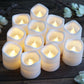 12 Pack Classic White LED Votive Candles, Flameless Battery Operated Reusable Candles