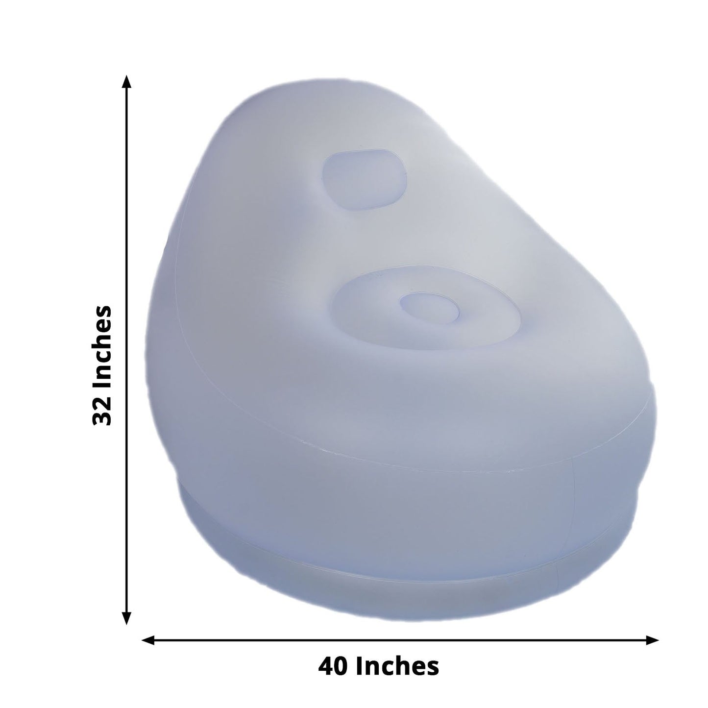 Color Changing Remote Battery Operated 40 Inch Width x 32 Inch Height Inflatable LED Waterproof Light Up Sofa Furniture