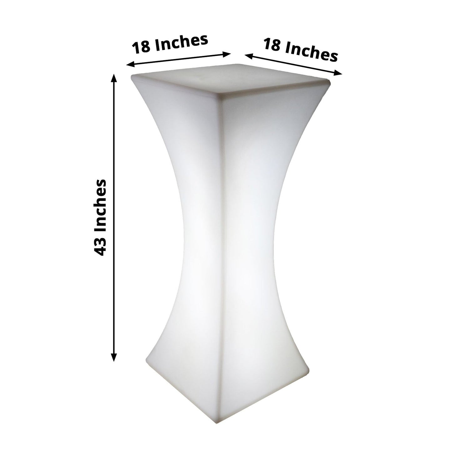 Color Changing Cordless LED Light Up Cocktail Table, Rechargeable Waterproof Illuminated Furniture