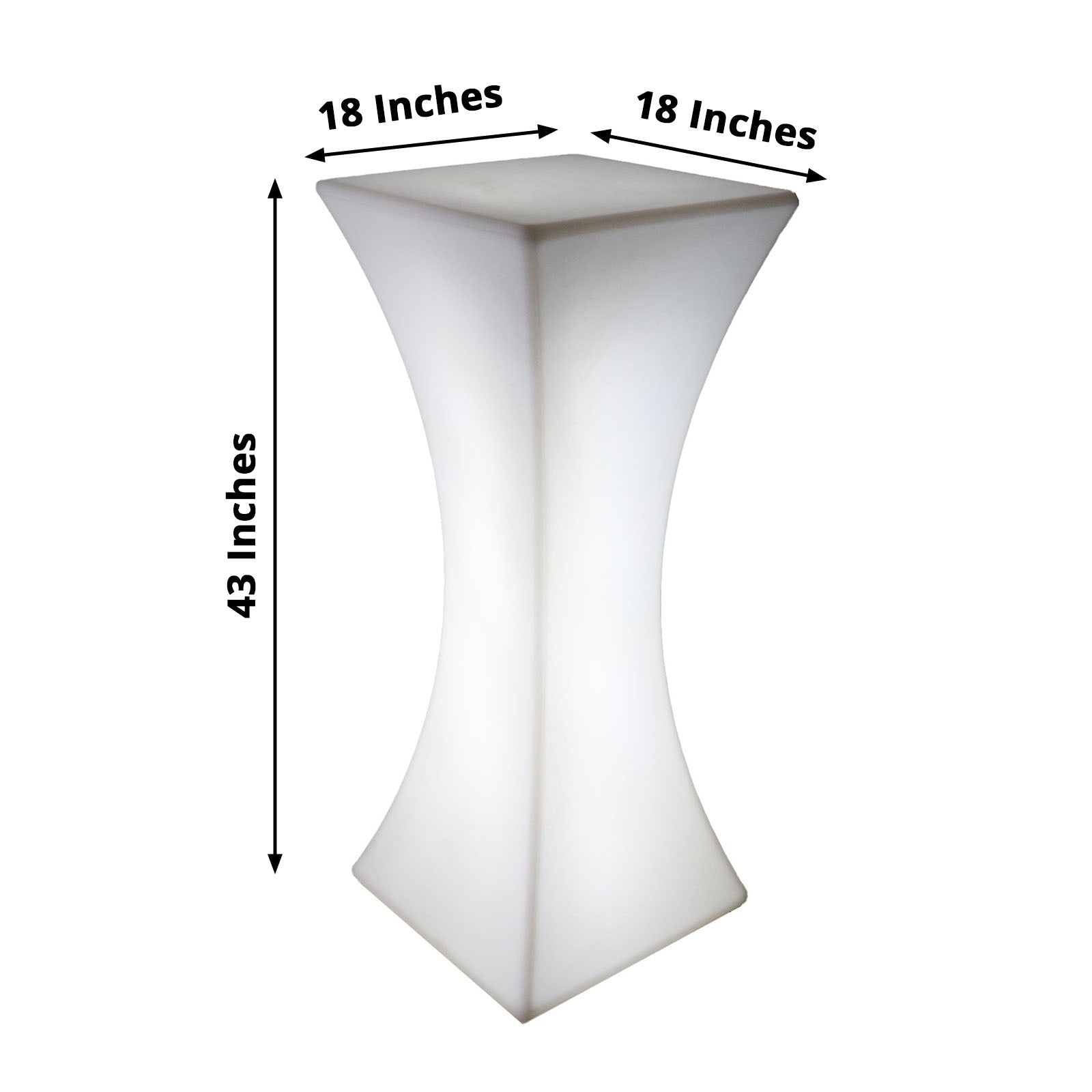 Color Changing Cordless LED Light Up Cocktail Table, Rechargeable Waterproof Illuminated Furniture