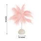 Pink LED blush feather table lamp centerpiece for weddings.