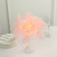 Pink LED blush feather table lamp wedding centerpiece.