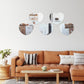 10" heart glass mirror centerpiece wall decor, reflective silver design.