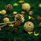Gold natural dried assorted summer potpourri bowl vase fillers.
