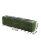 23" green rectangle preserved moss metal planter box with inner lining.